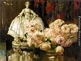 Still Life with Roses by Fernand Toussaint
